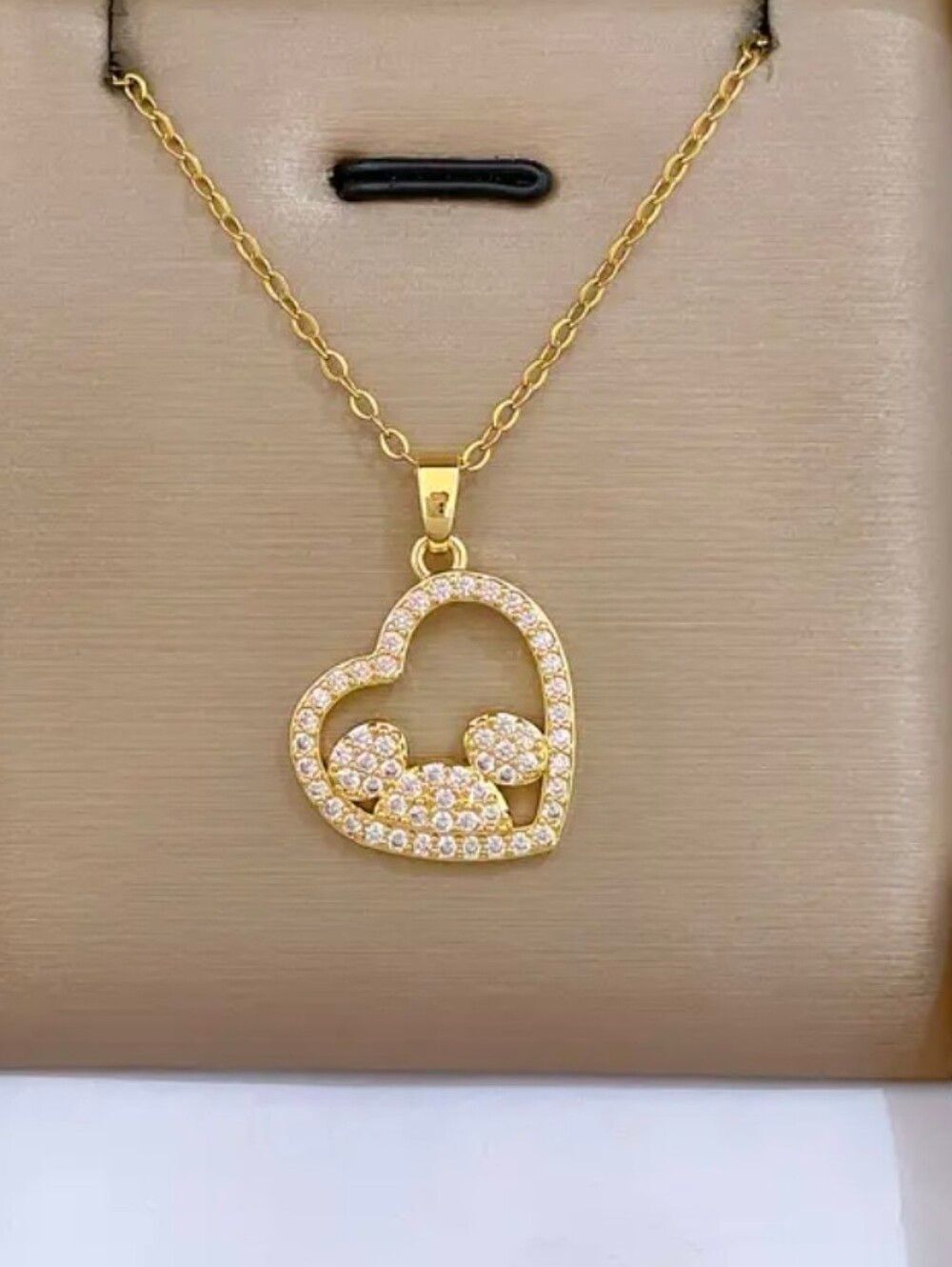 Mickey Mouse Gold Diamond Necklace - Picture 4 of 8